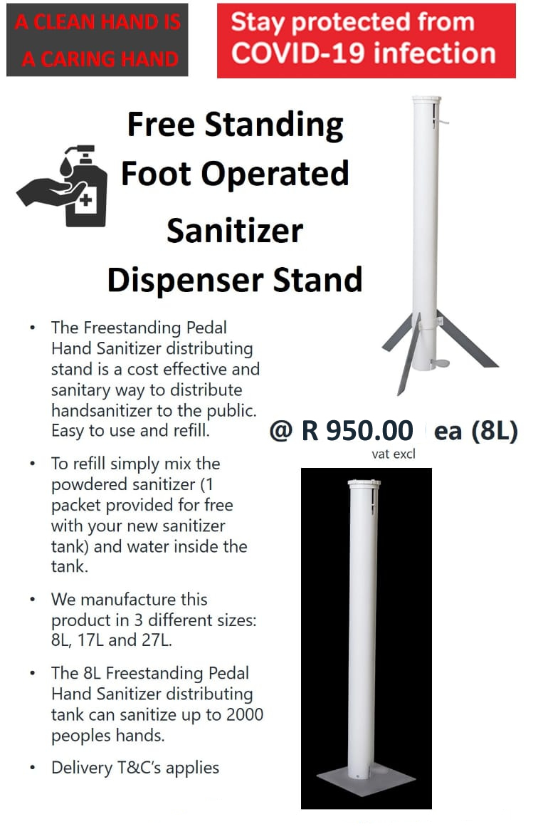 Free Standing Sanitizing Stand